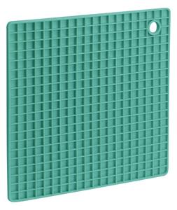 BISK Erga Basic, covoraș de bucătărie pătrat din silicon 175x175x8 mm, turcoaz, ERG-03747
