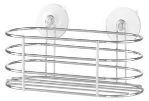 BISK Erga Niagara, cos pentru accesorii baie pentru ventuze 26,5x10x11 cm, crom, ERG-04119