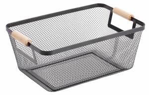 BISK Erga Plain, cos din sarma pentru cosmetice 335x228x130 mm, negru mat-maro, ERG-08565