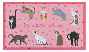 Covoraș de intrare 40x70 cm Life Is Better With Cats – Artsy Doormats