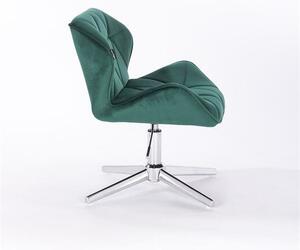 HR111CROSS Scaun Verde din Catifea