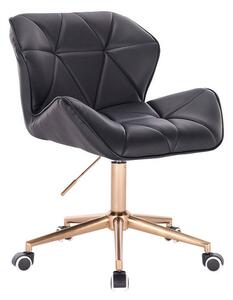 HC111K Scaun Negru Bază Aurie