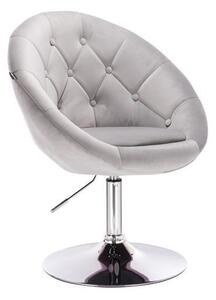 HR8516N Scaun Gri din Catifea