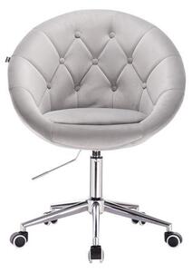 HR8516K Scaun Gri din Catifea