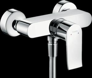 Baterie dus crom, montaj pe perete Hansgrohe Metris