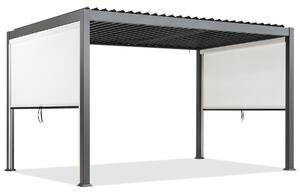 Lagos 3x4 pergolă de terasă autoportantă cu obloane laterale de 3 m Garden Point alb antracit