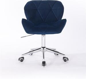 HR111K Scaun Bleumarin din Catifea