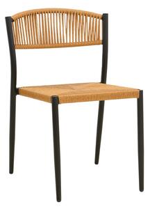 Scaun de gradina, Cura, Negru, 53x59x78 cm