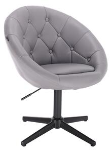 HC8516CROSS Scaun Gri cu Bază Neagră