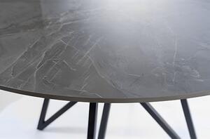 Masa MURANO, gri/negru, ceramica si metal, 120x76 cm