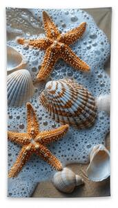 Prosop de plaja cu uscare rapida SEA STARS colorat 70 x 140 cm, 100% microfibra