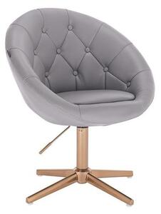 HC8516CROSS Scaun Gri cu Bază Aurie