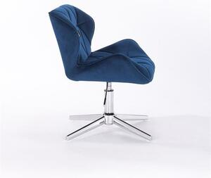 HR111CROSS Scaun Bleumarin din Catifea