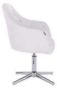 HC830CROSS Scaun Alb de Piele