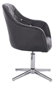HC830CROSS Scaun Negru de Piele