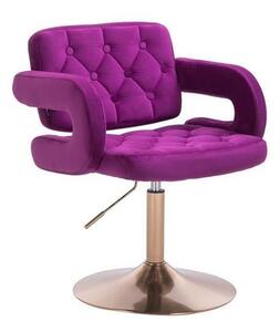 HR8403N Scaun Catifea Fucsia Bază Aurie