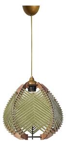 Lustră verde/în culoare naturală cu abajur textil ø 25 cm – Opviq lights