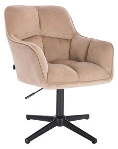 HR550CROSS Scaun Latte Catifea cu Bază Neagră