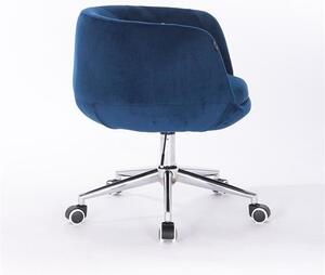 HR333K Scaun Bleumarin Catifea cu Bază Cromata