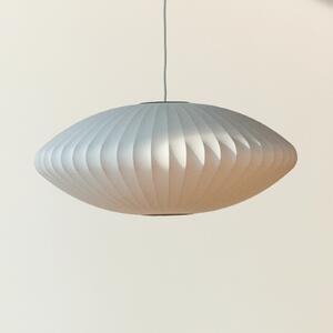 HAY Lampa suspendată Nelson Saucer Bubble S, Ø 44,5 cm, albă, reglabil, Alb, Camera de zi / sufragerie, Plastic, Design