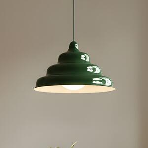 ALDEX Lampa suspendată Fala, verde, Ø 23 cm, sticlă, reglabil, Verde, Camera de zi / sufragerie, Metal, Design