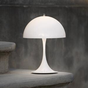 Louis Poulsen Lampa cu baterie Panthella PORTABLE 250 albă IP44, reglabil, Alb, Camera de zi / sufragerie, Plastic, Modern