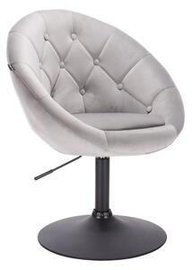 HR8516N scaun Catifea Gray cu Bază Neagră