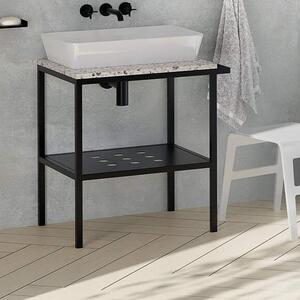 Deante Temisto consolă 56.5x50x71 cm sub chiuveta pe picioare negru CSTX50A