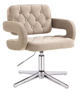 HR8403CROSS Scaun Latte Catifea