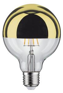 Bec LED dimabil cu cap sferic oglindit E27/6,5W/230V 2700K auriu Paulmann 28675