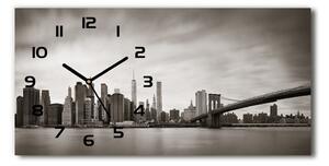 Ceas de perete orizontal din sticlă Manhattan New York City