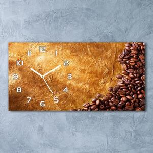 Ceas de perete modern din sticla Boabe de cafea