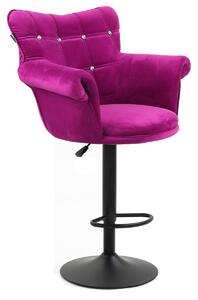 HR804CW scaun Catifea Fucsia cu Bază Neagră