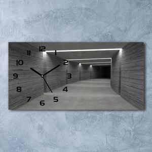 Ceas de perete modern din sticla Tunelul de beton