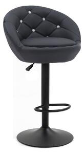 HC948W Scaun Negru Piele Ecologica cu Bază Neagră