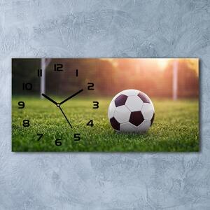 Ceas de perete orizontal din sticlă Fotbal
