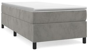 Cadru de pat box spring, gri deschis, 80x200 cm, catifea
