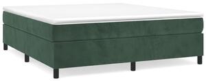 Cadru de pat box spring, verde închis, 160x200 cm, catifea