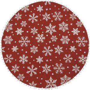 Covoraș pentru brad de Crăciun Ø 90 cm roșu
