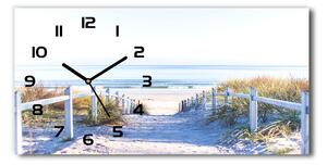 Ceas de perete orizontal din sticlă dune de coastă