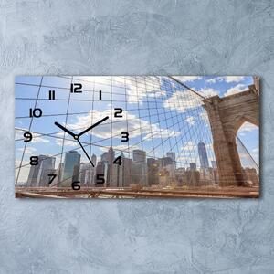 Ceas de perete orizontal din sticlă Cele mai multe New York