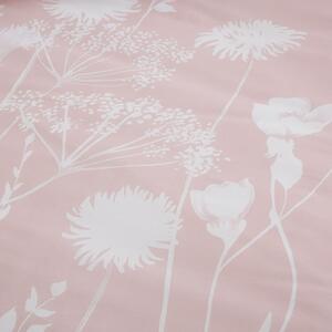 Lenjerie de pat albă/roz pentru pat dublu 200x200 cm Meadowsweet Floral – Catherine Lansfield