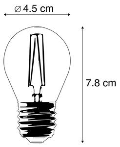 Set de 5 becuri LED E27 reglabile P45 Goldline 3.5W 330lm 2100K