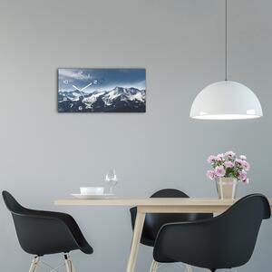 Ceas de perete orizontal din sticlă parapantism Alpi