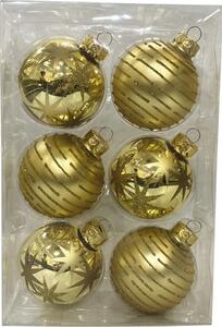 Set globuri Crăciun Lafiora Ø 6 cm aurii 6 buc