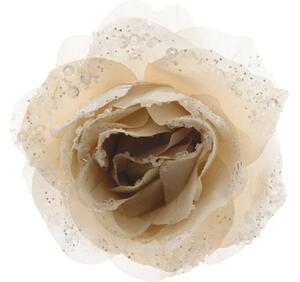 Trandafir decorativ Ø 14 cm H 8,5 cm crem
