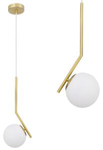 Lampă de tavan suspendata din sticlă aurie alba G106-1W Gold White
