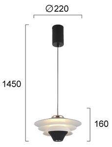 Lustră LED pe cablu MANLEY LED/5W/230V negru/alb