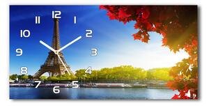 Ceas de perete modern din sticla Turnul Eiffel din Paris