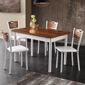 Masă de sufragerie Polo Walnut White